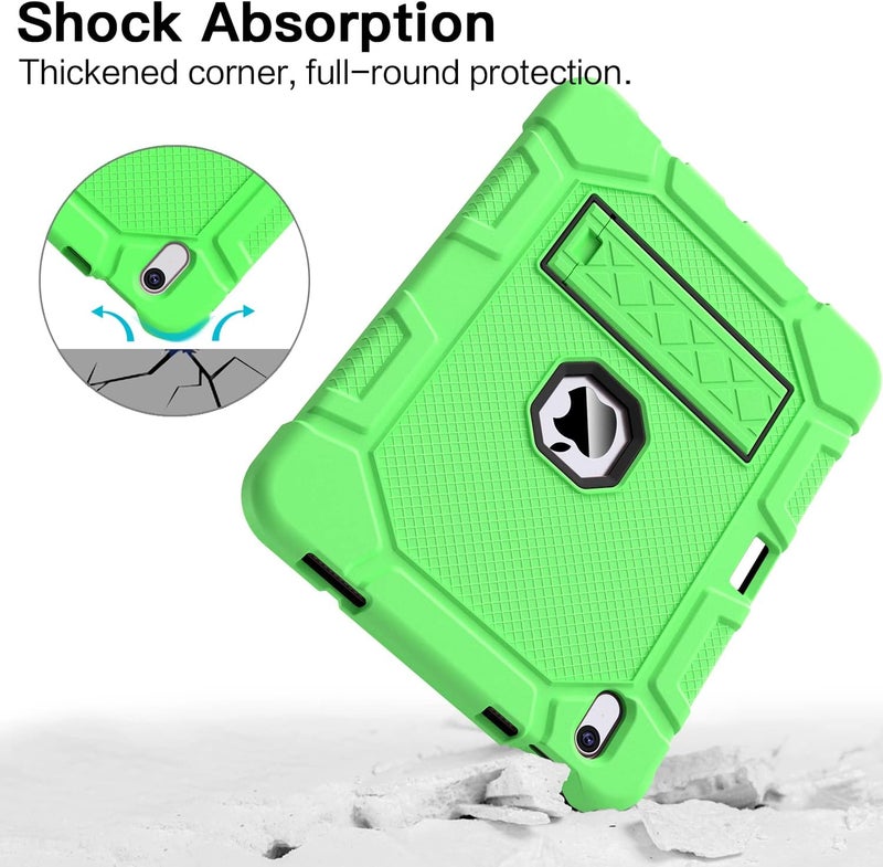 Azzsy Case for iPad (A16) 11th Generation 11 Inch 2025 / iPad 10th Generation 10.9 Inch 2022, [Built-in Pencil Holder] Heavy Duty Shockproof Rugged Protective Case, Green - Image 5